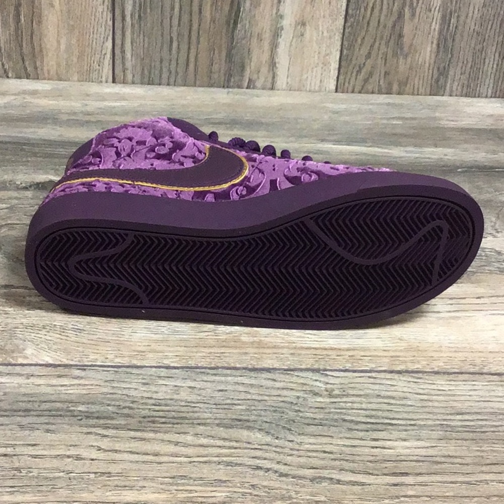 NEW Nike Blazer Mid Metallic Gold Purple - Picture 6 of 6